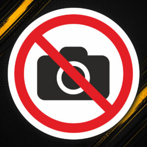 Naklejka zakaz fotografowania