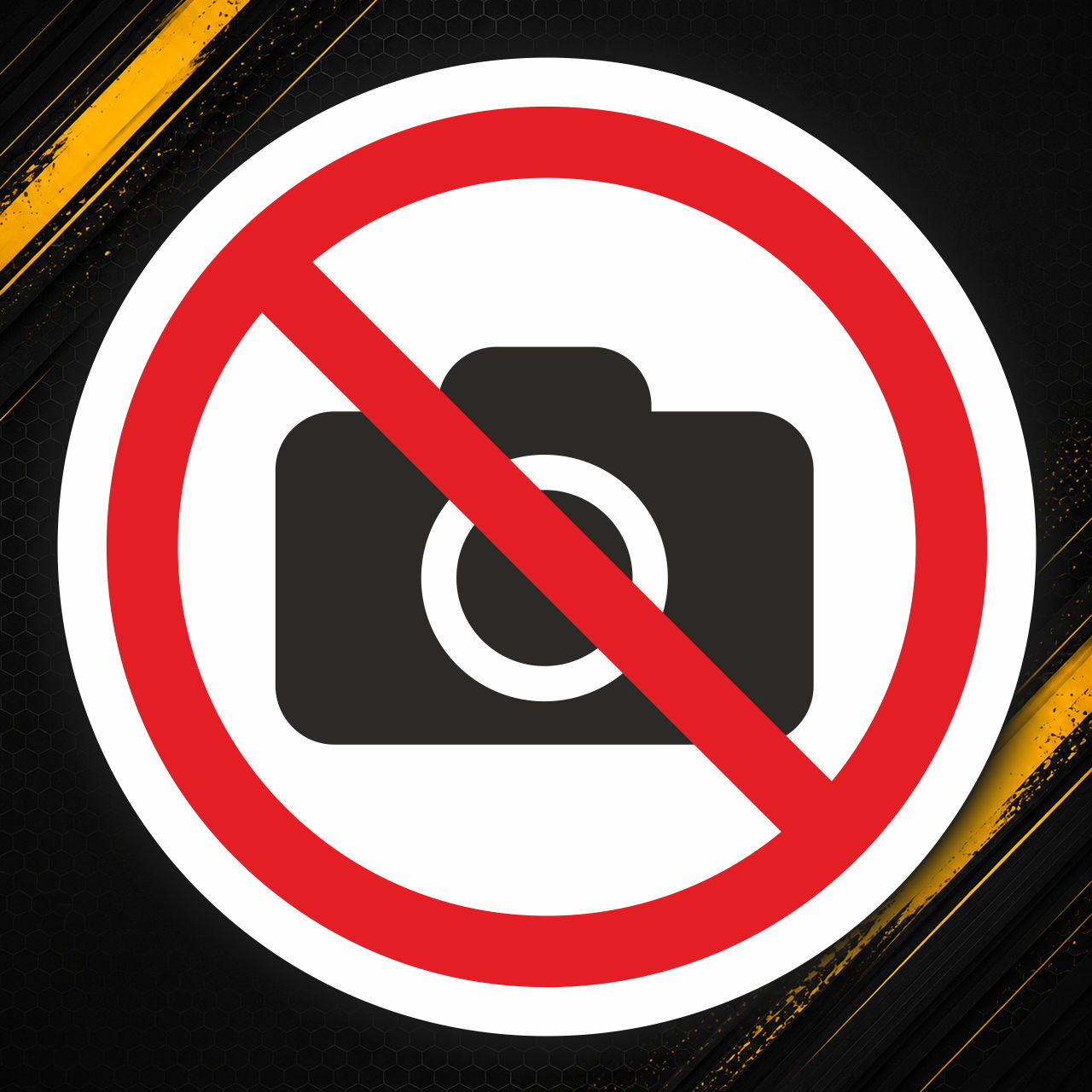 Naklejka zakaz fotografowania