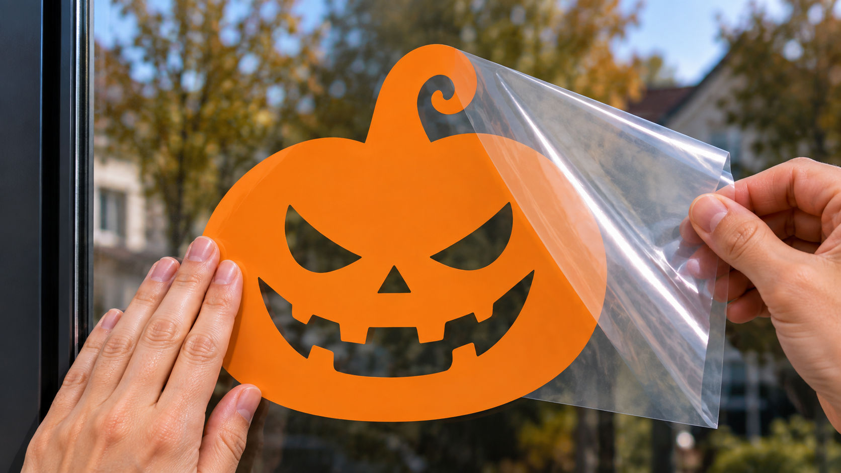 Naklejka na szybę Dynia Halloween