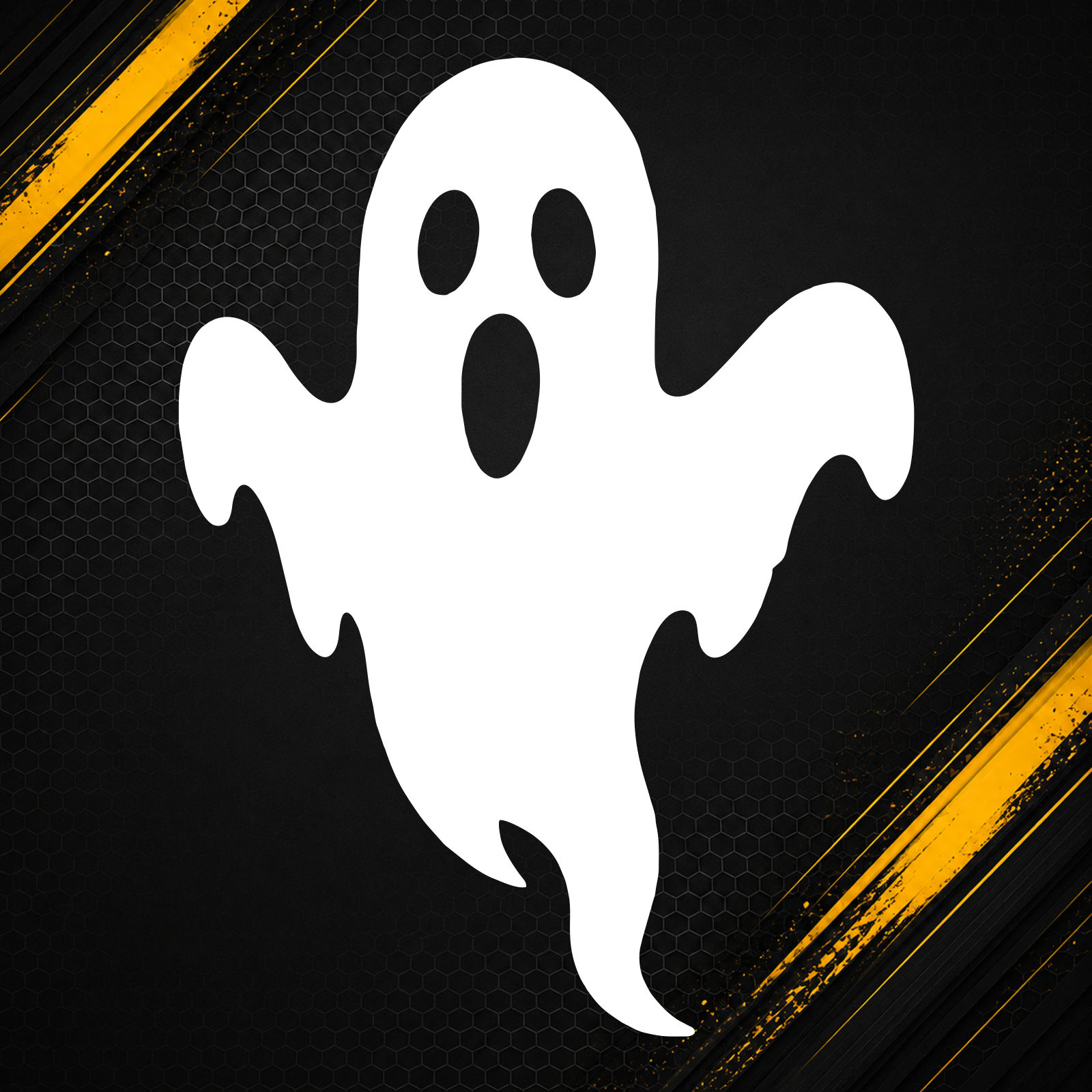 Naklejka Halloween duch na szybę i witrynę – kolor do wyboru