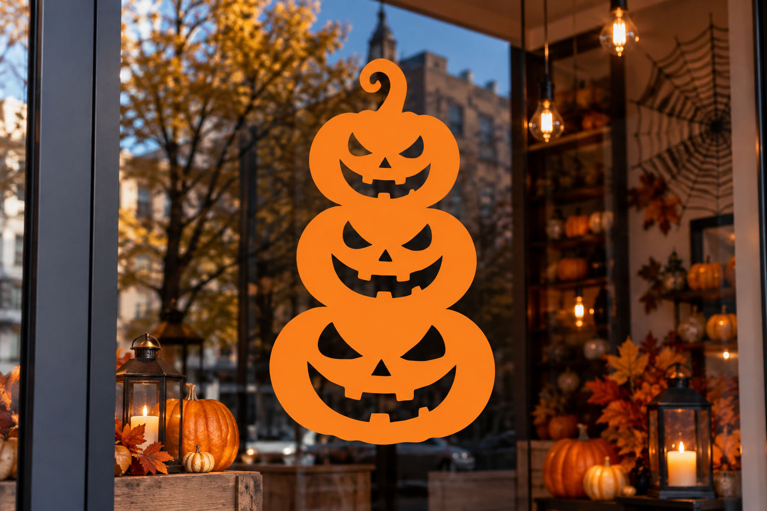 Naklejka Halloween trzy dynie – wizualizacja