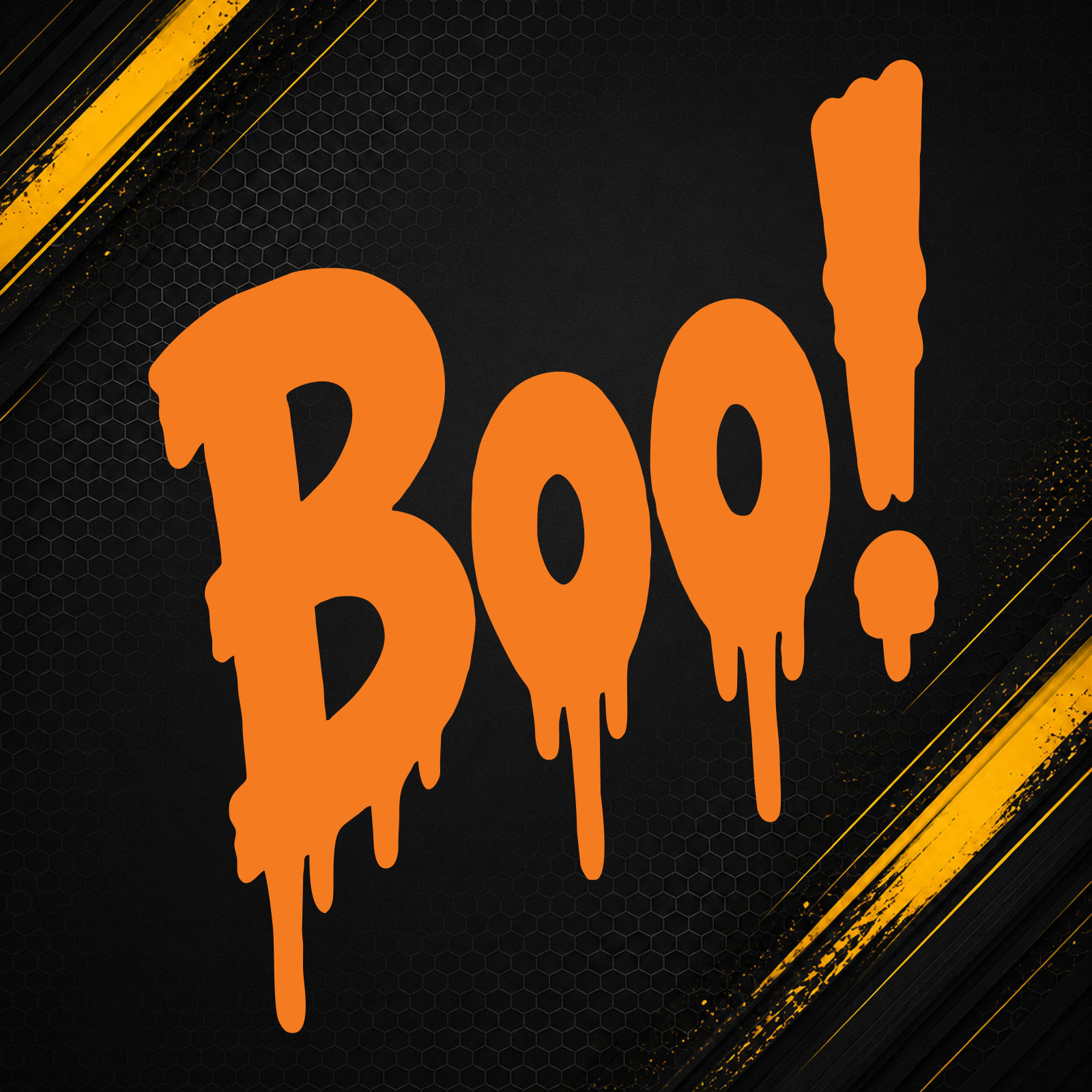 Naklejka Halloween napis BOO! na szybę i witrynę – kolor do wyboru