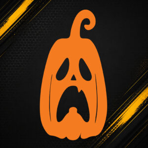 Naklejka Halloween przerażona dynia – kolor do wyboru