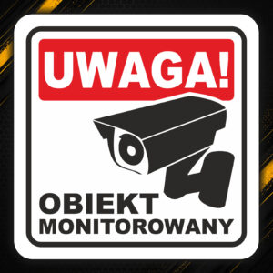 Naklejka Obiekt monitorowany – monitoring (W5)