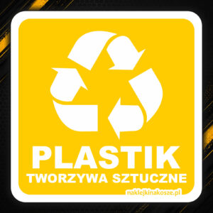 Naklejka na kosz Plastik – tworzywa sztuczne