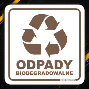 Naklejka na kosz Bio – odpady biodegradowalne