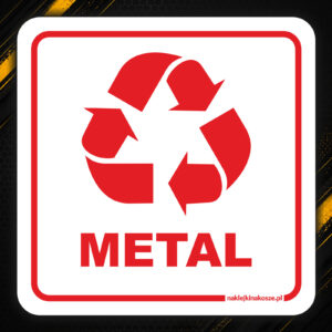 Naklejka na kosz Metal
