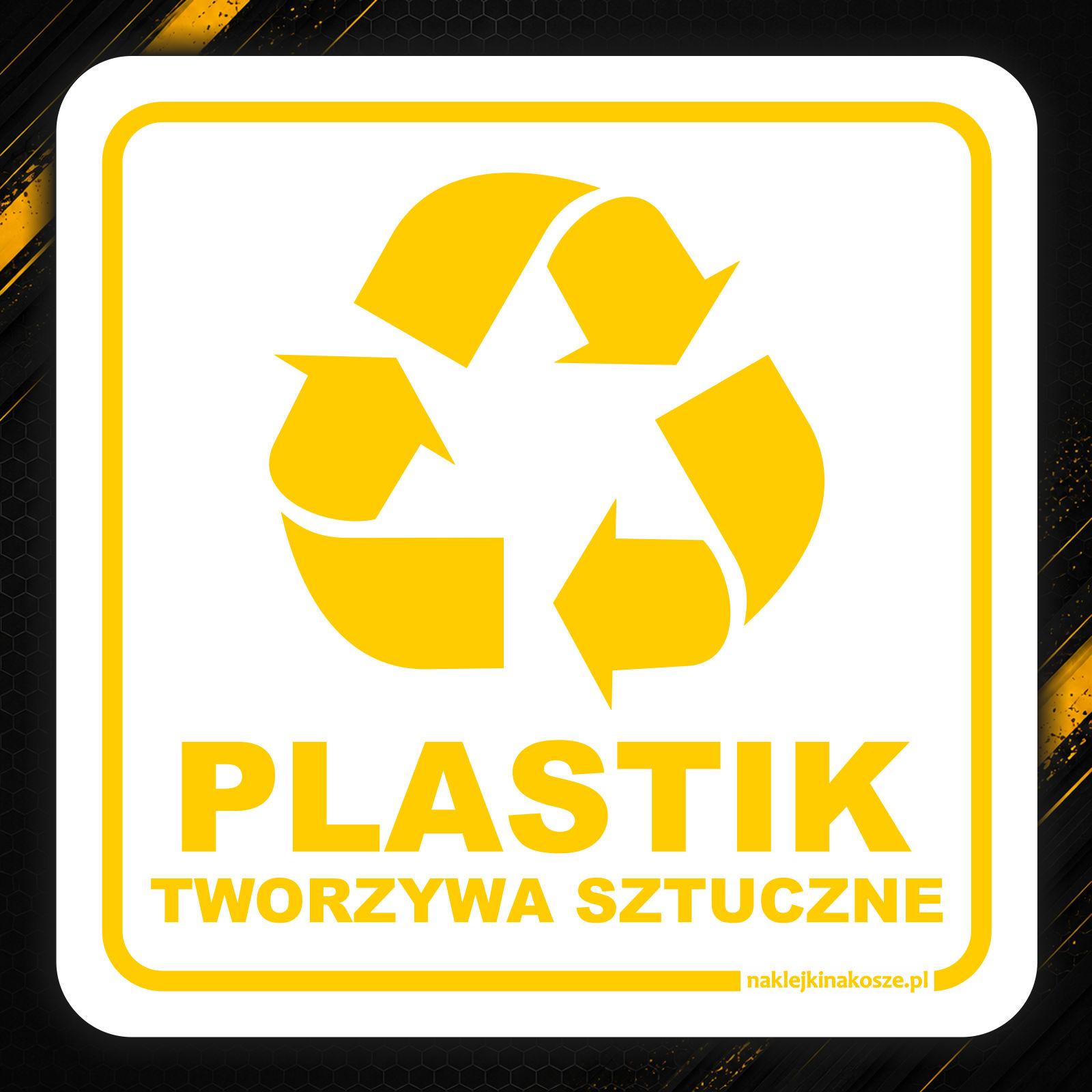 Naklejka na kosz Plastik – tworzywa sztuczne