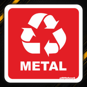 Naklejka na kosz Metal