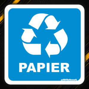Naklejka na kosz Papier – segregacja odpadów