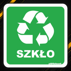 Naklejka na kosz Szkło – segregacja odpadów