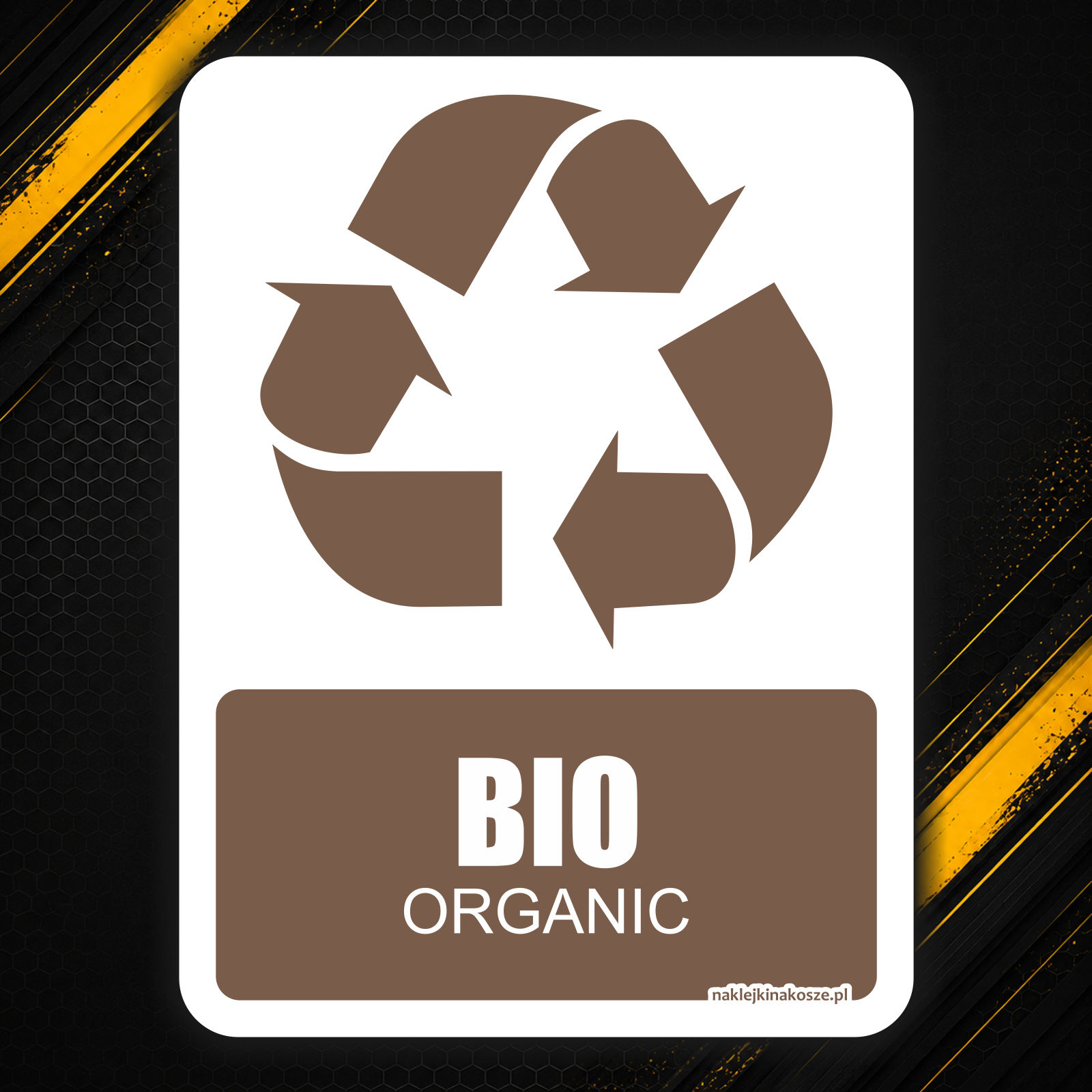Naklejka na kosz Bio – odpady biodegradowalne