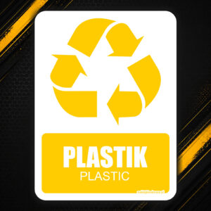 Naklejka na kosze polsko-angielska [PL/EN] - Plastik/Plastic